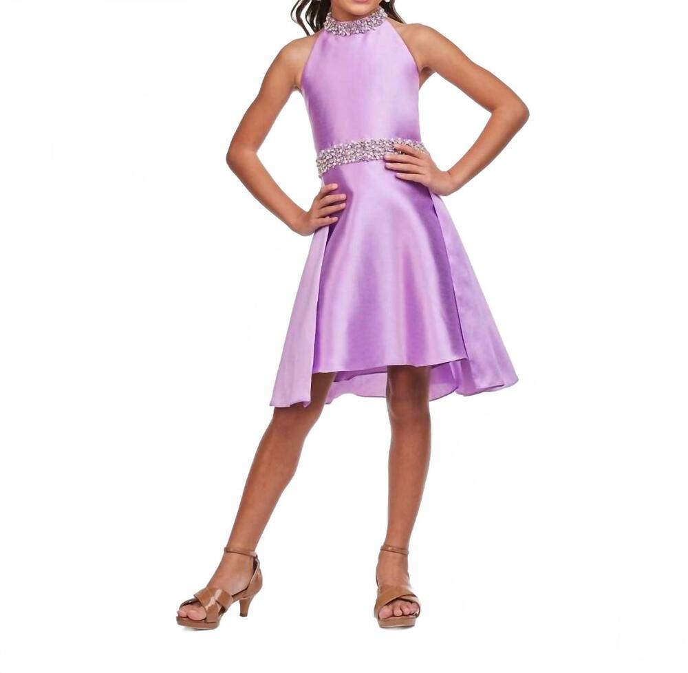 NEW ASHLEYLAUREN halter cocktail dress in orchid